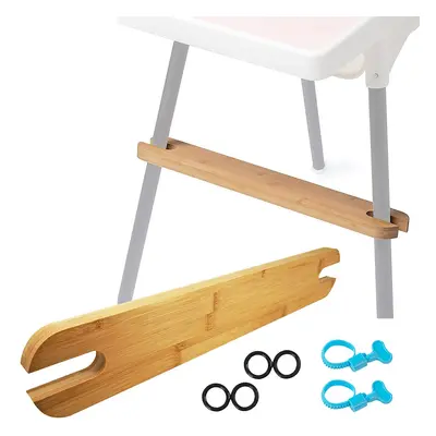 TEMU -pieds réglable en bambou naturel pour chaise haute, pédale en bois pour chaises hautes pou