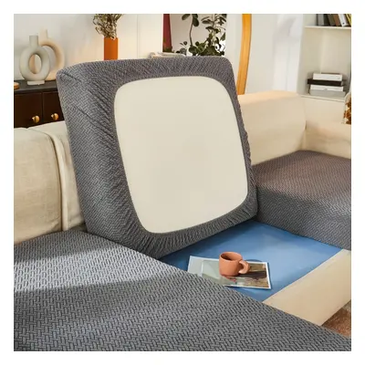 TEMU 1pc Housse de Coussin de Canapé Extensible Grise Moderne - Ajustement Élastique, Tissu Jacq