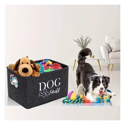 TEMU 1pc Boîte à Jouets en Feutre pour Animaux, Boîte à Jouets pour Chiens, Panier de Rangement 