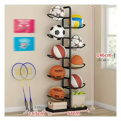 Support de rangement pour ballons de basketball et de volleyball, support multi-niveaux pour bal