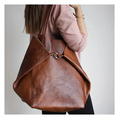 TEMU Sac Fourre-tout Rétro En Cuir PU Souple, Sac À Bandoulière De Grande , Sac À Main Tendance 