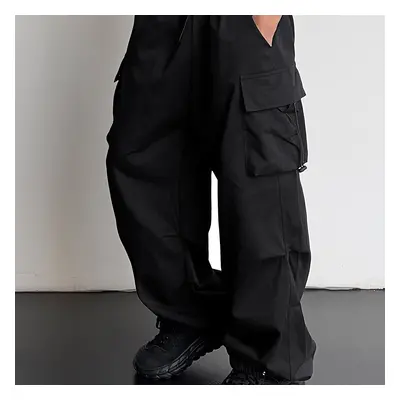 Pantalon cargo ample uni pour homme avec plusieurs poches, pantalon de style urbain pour les act