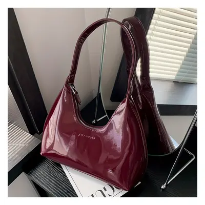 TEMU Sac À Bandoulière Brillant Uni, Sac Hobo En Cuir PU Tendance, Sac À Main Et Sac Fourre-tout