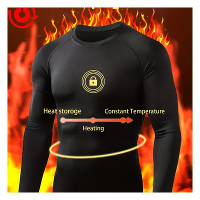 TEMU Ensemble de sous-vêtements thermiques en respirante pour hommes HOPLYNN, idéal pour le jogg