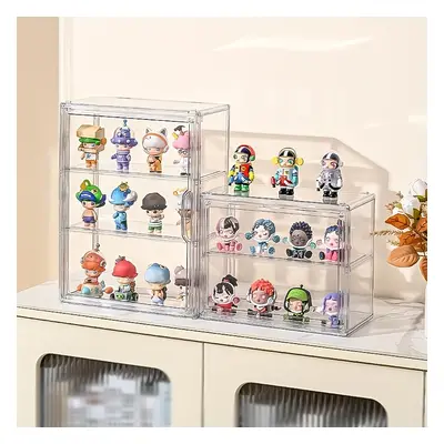 1 présentoir transparent en PET pour figurines , vitrine portable pour figurines , boîte de rang