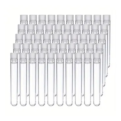 TEMU 50pcs Tubes à en Plastique Transparent avec Capsules à Vis Conteneurs d'Échantillons Boutei