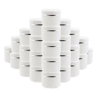 TEMU Lot De Pots De Crème Blancs De Ml, Pots Cosmétiques Échantillons, Boîte De Cosmétiques Vide