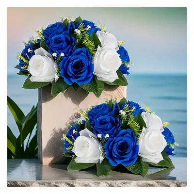 TEMU 2pcs, Bouquet de mariage avec fleurs artificielles, centre de table de mariage, boule de fl