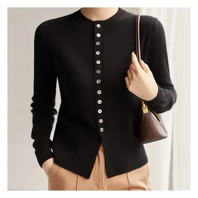 TEMU Cardigan En Uni Boutonné, Pull Décontracté À Manches Longues Pour Et , Vêtements Pour Femme