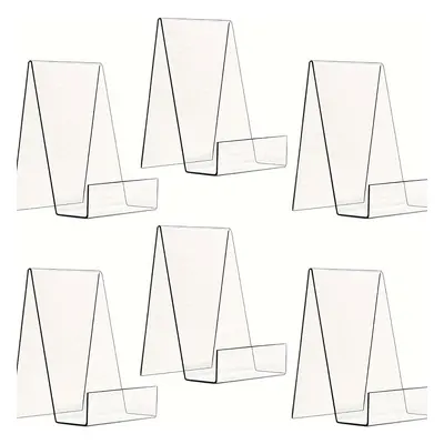 6 supports de livres en acrylique transparent, présentoirs de bureau en PET transparent pour , a