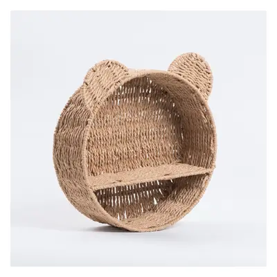 Étagère Murale Tissée Oreilles de - Panier de Rangement Rond Cosmétiques & Succulentes, la Décor