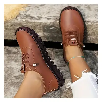 Mocassins décontractés à lacets pour femmes - Baskets tendance - Chaussures basses respirantes t