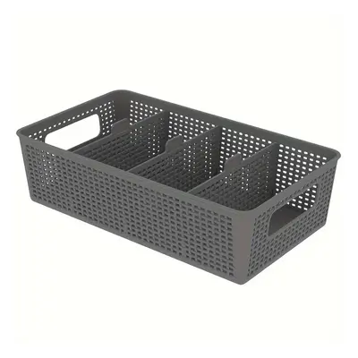 TEMU 1/2/3/4/5pcs Boîte de rangement tissée multi- avec séparateur pour coiffeuse de salle de ba