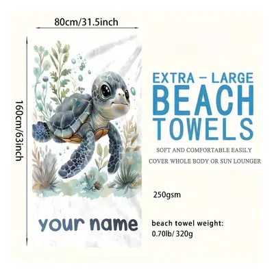 TEMU serviette personnalisée un de tortue mignonne, adaptée natation et aux dans , serviette en 