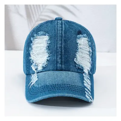 Casquette de baseball en denim lavé avec motif tendance pour assortir les vêtements de sport, le