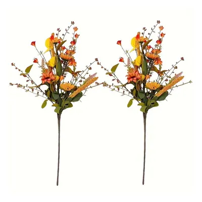 TEMU Lot de bouquets de fleurs d' - Arrangements floraux artificiels d' de 21,7", en plastique ,