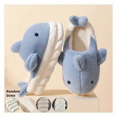 Pantoufles Douillettes pour Hommes en Peluche de Requin - Douces, Chaudes et Doublées en pour In