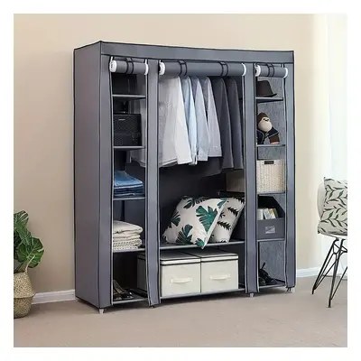 TEMU Armoire-penderie portable de po avec organisateur de rangement en tissu non tissé, assembla