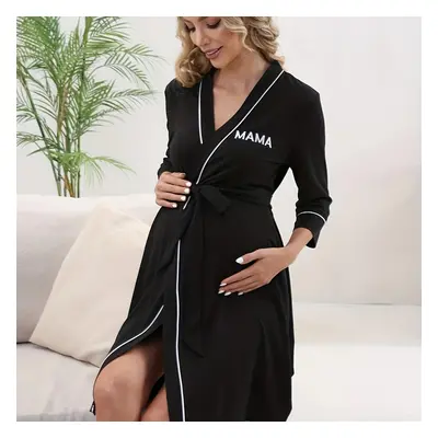 Chemise De Nuit Confortable Pour Femmes Enceintes, Pyjama De Maternité À Manches Longues Respira