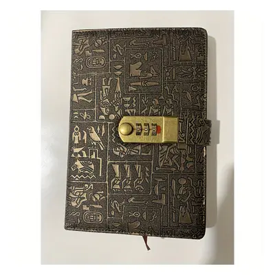 1pc Vintage Carnet De Mot De Passe Avec Verrouillage Livre Codé Pour Le Travail Et L'étude Journ