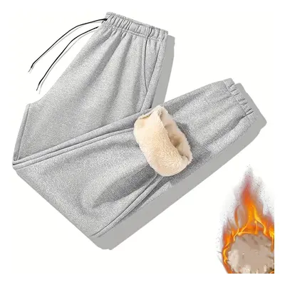 Pantalon de jogging en solide pour hommes avec poches, pantalon chaud décontracté à cordon de se