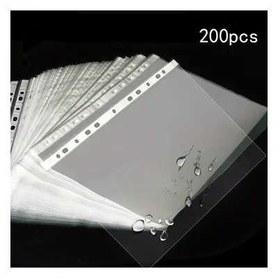 TEMU Lot de pochettes de transparentes en PVC A4, trous perforés, pochettes de classement en pla