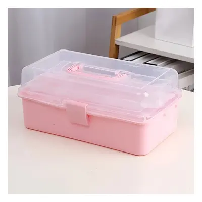 TEMU 1pc Boîte de rangement artisanale en plastique transparent à couches, boîte de rangement à 