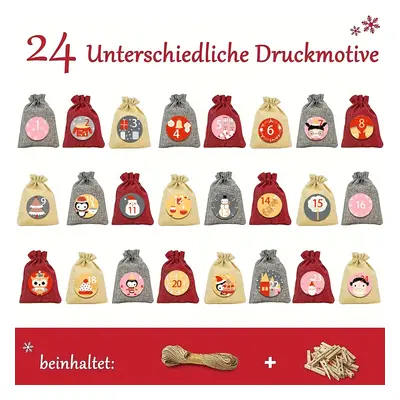 24 de calendrier de l'Avent en de festifs : DIY , Hanoucca, décorations de , d', d'Hiver