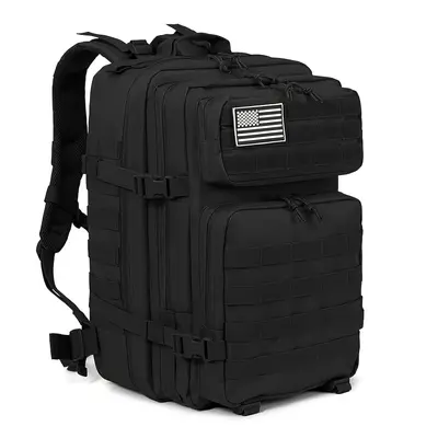 TEMU Sac à Dos Tactique 45L - Tissu Oxford à , Compartiment pour Ordinateur Portable, Idéal pour