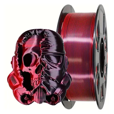 TEMU Filament d'imprimante 3D en PLA de soie, double couleur rouge et noir, matériau PLA co-extr