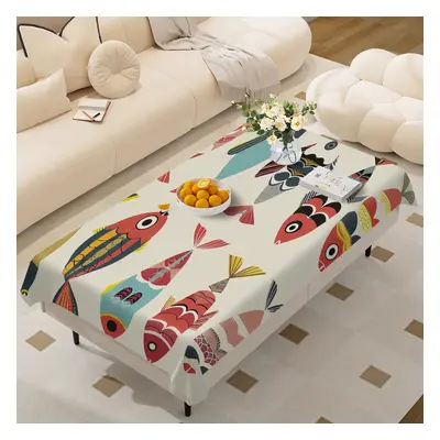 TEMU 1pc/Nappe de Style Rétro avec Petit Poisson, Style , Décoration de Table pour Maison et Res