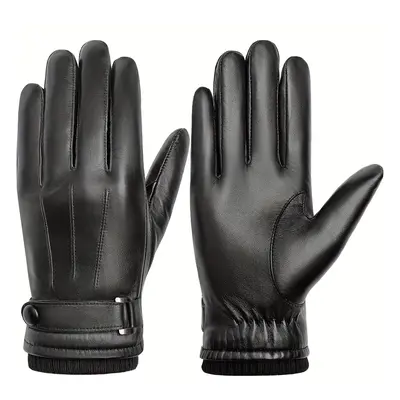 Gants de mode en cuir d' pour homme DENIM - Compatible écran tactile, 100% peau d', doublure en 