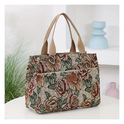 TEMU Nouveau Produit, Tissu Jacquard Tricoté Épais, Sac à Main, Sac Fourre-Tout, Sac de Shopping