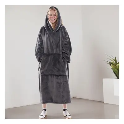 TEMU Robe d'Hiver Douce, Chaude et Confortable en avec Capuche et Grandes Poches - Couverture Po