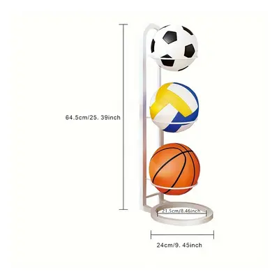 TEMU Support de rangement pour ballons de basket-ball, support de présentation durable pour ball