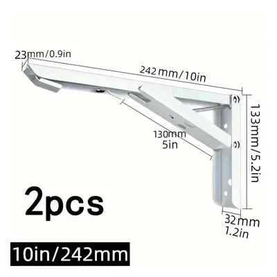 TEMU Lot De Supports D'étagère Pliants, En Acier Inoxydable , Pour Banc De Table, Support Pliabl