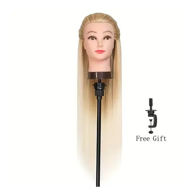 TEMU 28" Tête De Mannequin Femme Coiffure Formation Mannequin Cosmétologie Tête De Poupée Cheveu