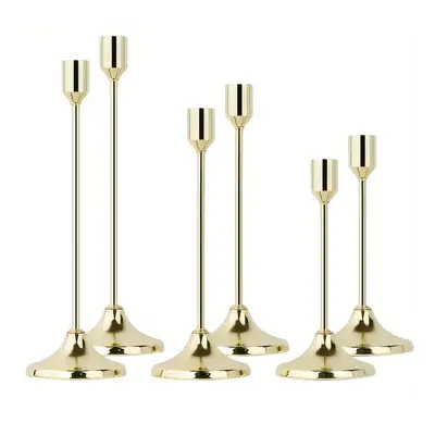 TEMU Ensemble de porte-bougies en métal pour centrepieces de table - Ensemble élégant de chandel