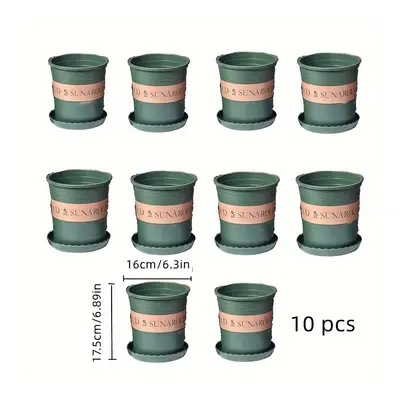 TEMU gallons Pot de jardin créatif avec épais des , en plastique, avec trou de drainage, pour un