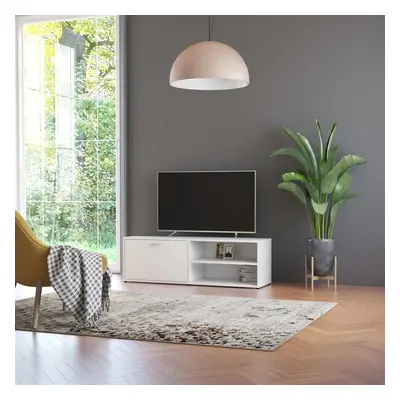 TEMU Meuble TV Blanc 120x34x37 cm Bois d'ingénierie