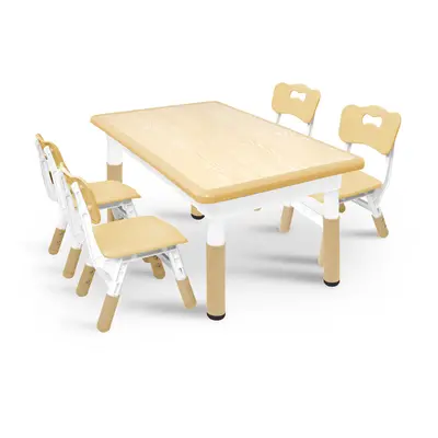 TEMU Ensemble de sièges en plastique ABS, réglable en hauteur, avec table d'activités et chaises