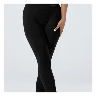 TEMU Leggings de Sport Taille Haute pour Femmes, Mélange de Polyester et Spandex, Couleur Unie, 