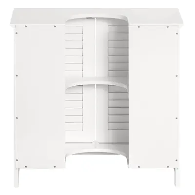 TEMU SoBuy FRG237-II-W Meuble sous-Lavabo Meuble de Salle de Bain - Vasque Housse Colonne lavabo