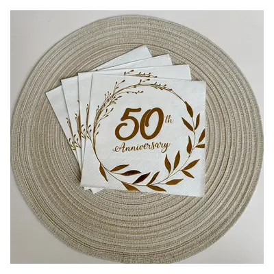 TEMU paquets de serviettes pour le 50e anniversaire, cadeaux de fête de mariage, fournitures de 