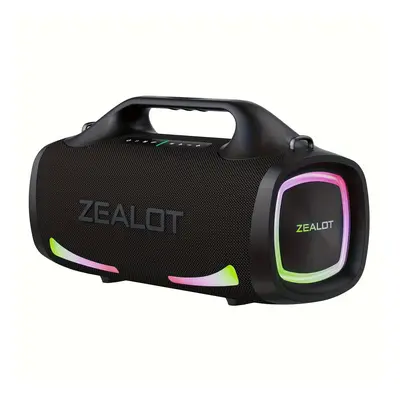 TEMU Zealot S79 100W Puissant Haut-parleur portable fil d'extérieur avec poignée, double appaira