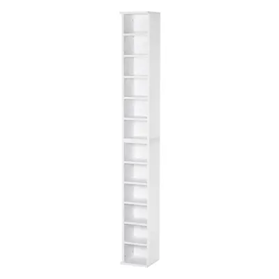 TEMU HOMCOM Lot de étagères colonnes Armoire de Rangement CD Compartiments Blanc dim. 21L x 22,5