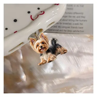 TEMU 1pc Mignon Yorkie Acrylique Plug de Poussière pour iPhone et Connecteur - Accessoire de Cou