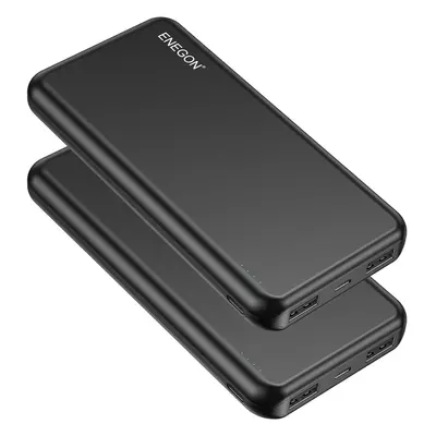 TEMU 10000mAh 2-Pack Portables Power Bank, électrique universelle USB-C, banque de lithium-polym