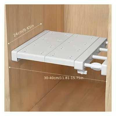 TEMU Étagère extensible pour placard et organisation de garde-robe - Étagère de rangement murale