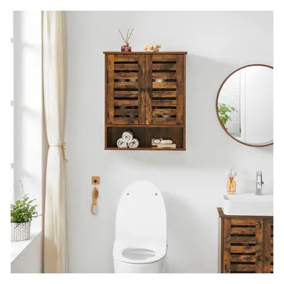 TEMU VASAGLE Armoire Murale pour Salle de Bain, Compartiment Ouvert, étagère réglable en Hauteur